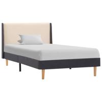 vidaXL Bedframe stof crème 100x200 cm