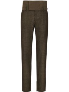 Dolce & Gabbana pantalon droit à carreaux - Marron