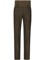 Dolce & Gabbana check-pattern straight-leg trousers - Marron