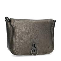 Manfield leren crossbody tas donkergrijs