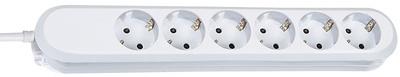 Bachmann SMART 6x Schuko H05VV-F 3G 1.50mm² 16A/3680W 5m power uitbreiding 6 AC-uitgang(en) Wit