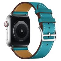 Bandje geschikt voor Apple Watch 42/44MM - Maat L - Horlogebandje - Polsband - Kunstleer - Blauw