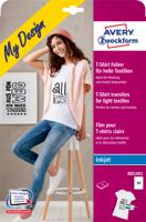 Avery-Zweckform My Design T-Shirt MD1001 Inkjet-textielfolie DIN A4 Voor licht textiel, Geoptimaliseerd voor inkjet 5 vellen