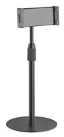 myWall HT30L tafelstandaard voor tablets/smartphones, in hoogte verstelbaar, vrij beweegbaar met kogelgewricht, mobiele telefoon en tablethouder, zwart