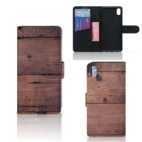 Xiaomi Redmi 7A Book Style Case Old Wood - thumbnail