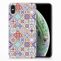 Apple iPhone Xs Max TPU Siliconen Hoesje Tiles Color