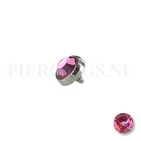 Dermal balletje 1.2 mm flat disc licht roze 4 mm