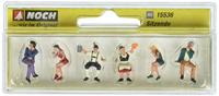 Noch - Mensen Assis-6 figuren zonder bank, 15536, meerkleurig, klein