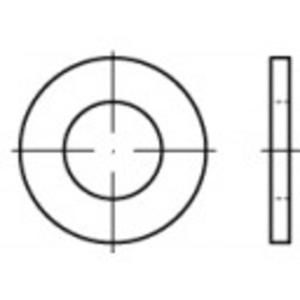 Toolcraft 105355 wig, afstandsstuk & sluitring 100 stuk(s) Platte ring Staal