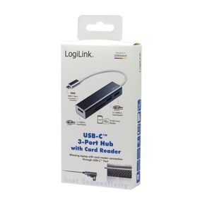 LogiLink UA0305 interface hub USB 3.2 Gen 1 (3.1 Gen 1) Type-C 5000 Mbit/s Aluminium