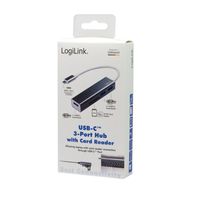 LogiLink UA0305 interface hub USB 3.2 Gen 1 (3.1 Gen 1) Type-C 5000 Mbit/s Aluminium - thumbnail