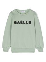 Gaelle Paris Kids sweat en coton à logo imprimé - Vert