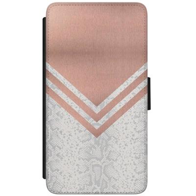Samsung Galaxy Grand Prime flipcase hoesje - Rose gold snake