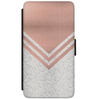 Samsung Galaxy Grand Prime flipcase hoesje - Rose gold snake