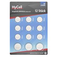 HyCell lithium knoopcelset CR2025 CR2032 CR2450, 12 stuks, 3V, lange levensduur