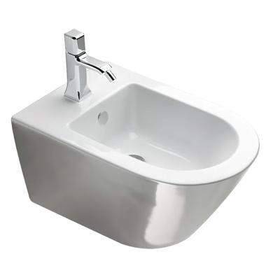 Bidet toilet Catalano Zero | 55 cm | Rimless | Wandhangend | Excl.Toiletzitting | Keramiek | Zilver/wit