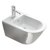 Bidet toilet Catalano Zero | 55 cm | Rimless | Wandhangend | Excl.Toiletzitting | Keramiek | Zilver/wit