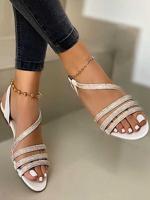 Pu Casual Plain Summer Slide Sandals - thumbnail