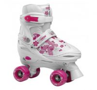 Roces Quaddy 3.0 Rolschaatsen Meisjes Wit/Roze Maat 38 41 - thumbnail