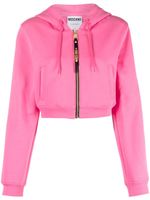 Moschino hoodie crop à logo - Rose