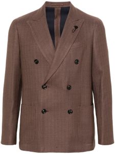 Lardini blazer en coton à boutonnière croisée - Marron