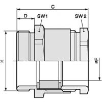 LAPP 52107370 Wartel M50 Messing Messing 5 stuk(s) - thumbnail