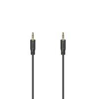 Hama Audiokabel Flexi-Slim 3,5-mm-jack-stekker Verguld Zwart 0,75 M - thumbnail