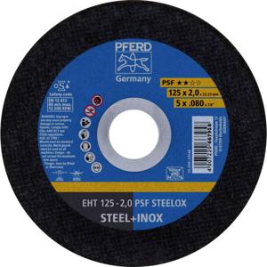 PFERD EHT 125-2,0 PSF STEELOX 69120850 Doorslijpschijf recht 125 mm 25 stuk(s) RVS, Staal