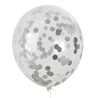 Mega confetti ballon zilver 60cm House of Gia Mega confetti ballon zilver 60cm House of Gia