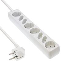 InLine 16481W 8AC-uitgangen 1,5m wit - verlengkabel (1,5 m, 8 AC-uitgangen, wit, kunststof, 3500 W, wit)