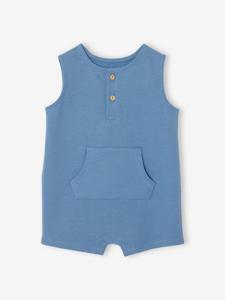 Fleece combi-short voor baby's blauw