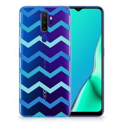 OPPO A9 2020 TPU bumper Zigzag Blauw