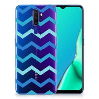 OPPO A9 2020 TPU bumper Zigzag Blauw