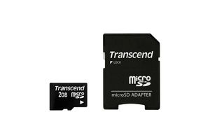 Transcend TS2GUSD microSD-kaart Industrial 2 GB Class 2 Incl. SD-adapter