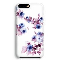 Waterverf bloemen: iPhone 8 Plus Volledig Geprint Hoesje - thumbnail