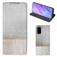 Samsung Galaxy S20 Book Wallet Case Wood Concrete