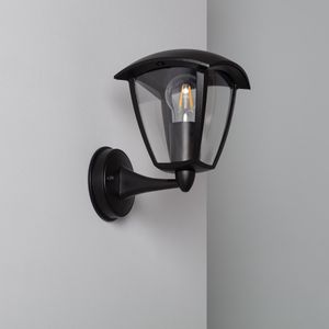 Voordeur verlichting 'Nasa' zwart e27 fitting modern gevelverlichting IP54 235mm