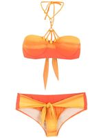 Amir Slama bikini à rayures - Orange