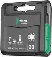 Wera Bit-assortiment, Bit-Box 15 Impaktor TX 20, 15-delig, 05057772001
