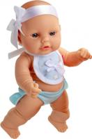 Berjuan babypop Mini meisjes 20 cm vinyl/textiel wit