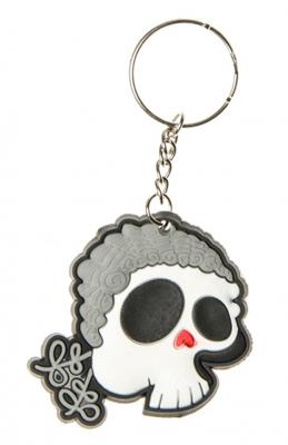 LG Imports sleutelhanger piraat jongens 5,5 cm wit/grijs LG Imports sleutelhanger piraat jongens 5,5 cm wit/grijs