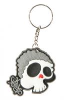 LG Imports sleutelhanger piraat jongens 5,5 cm wit/grijs