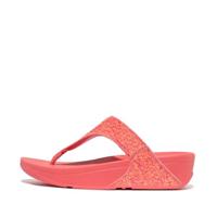 fitflop dames Lulu Glitter Toe-thongs Teenslipper,Roze Koraal,36 EU