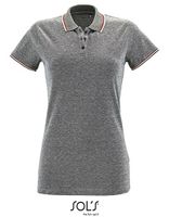 Sol’s L02082 Women`s Heather Polo Shirt Paname - thumbnail