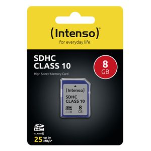 Intenso 3411460 flashgeheugen 8 GB SDHC Klasse 10