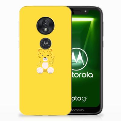 Motorola Moto G7 Play Telefoonhoesje met Naam Baby Leopard