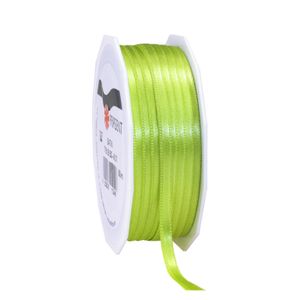 1x Luxe lime groen satijnen lint rollen 0,6 cm x 50 meter cadeaulint verpakkingsmateriaal   -