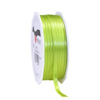 1x Luxe lime groen satijnen lint rollen 0,6 cm x 50 meter cadeaulint verpakkingsmateriaal   -