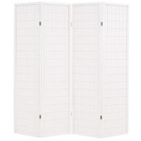 vidaXL Kamerscherm inklapbaar Japanse stijl 160x170 cm wit