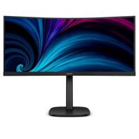 Philips 34B2U3600C - 34 inch WQHD gebogen monitor, in hoogte verstelbaar, luidspreker (3440 x 1440, 120 Hz, 1 x HDMI 2.0, 1x DP 1.2, 1x USB-C (90W PD), USB-hub, RJ45) zwart